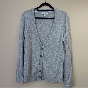 Banana Republic grey wool button-up cardigan